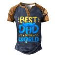 Mens Best Dad In The World For A Dad   Men's Henley Shirt Raglan Sleeve 3D Print T-shirt Blue Brown