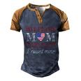 Military Mom I Raised My Hero America Gift American Armed Forces Gift Men's Henley Shirt Raglan Sleeve 3D Print T-shirt Blue Brown