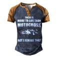 More To Life Then Motocross Men's Henley Shirt Raglan Sleeve 3D Print T-shirt Blue Brown