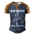 Play Together - Stay Together Men's Henley Shirt Raglan Sleeve 3D Print T-shirt Blue Brown