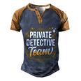 Private Detective Team Spy Investigator Investigation Cute Gift Men's Henley Shirt Raglan Sleeve 3D Print T-shirt Blue Brown