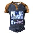 Proud Air National Guard Aunt Usa Military Women Men's Henley Shirt Raglan Sleeve 3D Print T-shirt Blue Brown