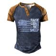 Raise Lions Not Sheep American Patriot Patriotic Lion Tshirt Graphic Design Printed Casual Daily Basic Men's Henley Shirt Raglan Sleeve 3D Print T-shirt Blue Brown