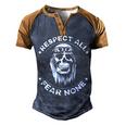 Respect All - Fear None Men's Henley Shirt Raglan Sleeve 3D Print T-shirt Blue Brown