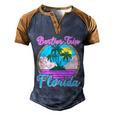 Retro Vintage Besties Trip Florida Men's Henley Shirt Raglan Sleeve 3D Print T-shirt Blue Brown