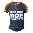 Roe Roe Roe Your Vote V2 Men's Henley Shirt Raglan Sleeve 3D Print T-shirt Blue Brown