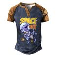Space Rex Dinosaur Galaxy Men's Henley Shirt Raglan Sleeve 3D Print T-shirt Blue Brown