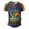 This Is My Hawaiian Funny Gift Men's Henley Shirt Raglan Sleeve 3D Print T-shirt Blue Brown