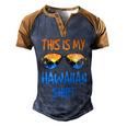This Is My Hawaiian Gift Men's Henley Shirt Raglan Sleeve 3D Print T-shirt Blue Brown
