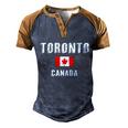 Toronto Canada Retro Vintage National Pride Gift Souvenir Gift Men's Henley Shirt Raglan Sleeve 3D Print T-shirt Blue Brown