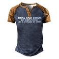 Trial And Error Men's Henley Shirt Raglan Sleeve 3D Print T-shirt Blue Brown