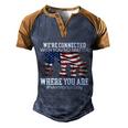 Were Connected With You No Matter Where You Are Memorial Day Gift Men's Henley Shirt Raglan Sleeve 3D Print T-shirt Blue Brown