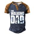 Best For Fathers Day 2022 The Walking Dad Men's Henley Raglan T-Shirt Brown Orange