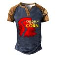 Children Of The Corn Halloween Costume Men's Henley Raglan T-Shirt Brown Orange