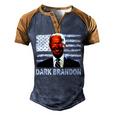 Dark Brandon Funny Biden Saving America Flag Political  Men's Henley Shirt Raglan Sleeve 3D Print T-shirt Brown Orange