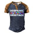 Happy Hispanic Heritage Month Latino Country Flags  Men's Henley Shirt Raglan Sleeve 3D Print T-shirt Brown Orange