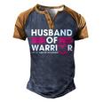 Husband Of A Warrior Breast Cancer Awareness Pink   Men's Henley Shirt Raglan Sleeve 3D Print T-shirt Brown Orange