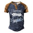 I Survived My Husbands Transplant Wife Kidney Liver Lung Men's Henley Shirt Raglan Sleeve 3D Print T-shirt Brown Orange