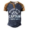 Im The Captain Boat Owner Boating Lover Funny Boat Captain Men's Henley Shirt Raglan Sleeve 3D Print T-shirt Brown Orange
