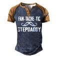 Mens Funny  For Fathers Day Fantachetic Stepdaddy Family  Men's Henley Shirt Raglan Sleeve 3D Print T-shirt Brown Orange