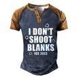 Mens I Dont Shoot Blanks Dad To Be Dad Promoted To Daddy 2023  Men's Henley Shirt Raglan Sleeve 3D Print T-shirt Brown Orange