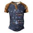My Husband Is A Sailor Men's Henley Shirt Raglan Sleeve 3D Print T-shirt Brown Orange