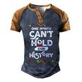 One Month Cant Hold Our History African Black History Month 2 Men's Henley Shirt Raglan Sleeve 3D Print T-shirt Brown Orange