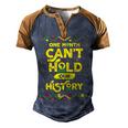 One Month Cant Hold Our History African Black History Month Men's Henley Shirt Raglan Sleeve 3D Print T-shirt Brown Orange