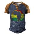 One Month Cant Hold Our History Pan African Black History  Men's Henley Shirt Raglan Sleeve 3D Print T-shirt Brown Orange