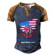Patriot Day 911 We Will Never Forget Tshirtall Gave Some Some Gave All Patriot Men's Henley Shirt Raglan Sleeve 3D Print T-shirt Brown Orange