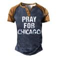 Pray For Chicago Chicago Shooting Support Chicago Men's Henley Shirt Raglan Sleeve 3D Print T-shirt Brown Orange