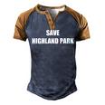 Save Highland Park V2 Men's Henley Shirt Raglan Sleeve 3D Print T-shirt Brown Orange