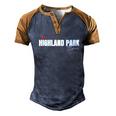 Strong Chicago Highland Park Illinois Shooting Men's Henley Shirt Raglan Sleeve 3D Print T-shirt Brown Orange