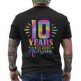 10 Years Of Being Awesome 10Th Birthday Girl Men's Crewneck Short Sleeve Back Print T-shirt