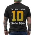 10Th Birthday Glow Party This Girl Is Now 10 Double Digits Gift Men's Crewneck Short Sleeve Back Print T-shirt