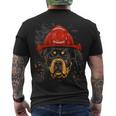 Firefighter Rottweiler Firefighter Rottweiler Dog Lover Men's Crewneck Short Sleeve Back Print T-shirt