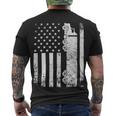 Trucker Trucker American Flag Usa Patriotic Truck Driver Dad Trucker Men's Crewneck Short Sleeve Back Print T-shirt