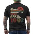 31 Years Old Awesome Since April 1992 31St Birthday Men's Back Print T-shirt