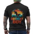 3Rd Birthday Funny Dinosaur 3 Year Old Men's Crewneck Short Sleeve Back Print T-shirt