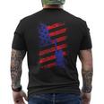 4Th Of July Usa Flag American Patriotic Statue Of Liberty Men's Back Print T-shirt