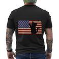 4Th Of July Cat American Flag Cute Plus Size Graphic Shirt For Men Women Family Men's Crewneck Short Sleeve Back Print T-shirt