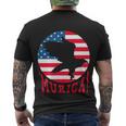 4Th Of July Funny Funny Gift Eagle Mullet Murica Patriotic Flag Gift Men's Crewneck Short Sleeve Back Print T-shirt