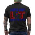 4Th Of July Lets Get Lit Fire Work Proud American Men's Crewneck Short Sleeve Back Print T-shirt