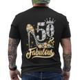 50 & Fabulous 50 Years Old 50Th Birthday Diamond Crown Shoes Tshirt Men's Crewneck Short Sleeve Back Print T-shirt