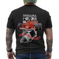 500 Indianapolis Indiana The Race State Checkered Flag Men's Crewneck Short Sleeve Back Print T-shirt
