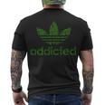 Addicted Weed Logo Tshirt Men's Crewneck Short Sleeve Back Print T-shirt