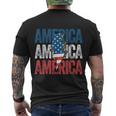 America Cheetah Leopard Lightning Bolt 4Th Of July Men's Crewneck Short Sleeve Back Print T-shirt