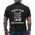 American Cat 4Th Of July Funny Men's Crewneck Short Sleeve Back Print T-shirt