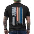 American Lightsaber Flag Tshirt Men's Crewneck Short Sleeve Back Print T-shirt