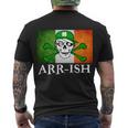 Arr-Ish Irish Pirate St Patricks Day Flag Tshirt Men's Crewneck Short Sleeve Back Print T-shirt